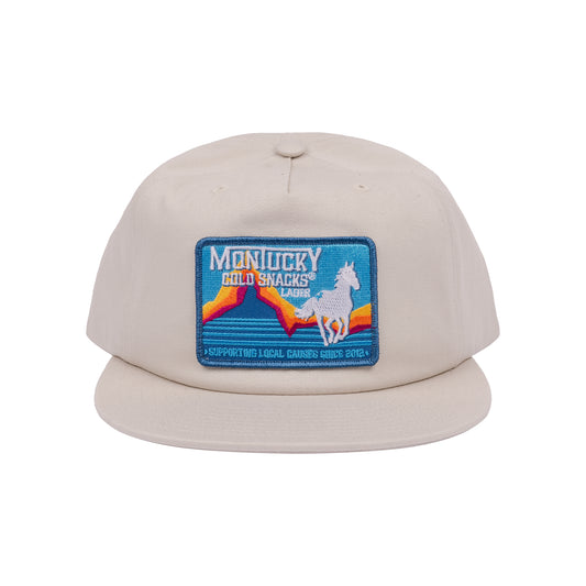 Embroidered Grid-Runner Snapback
